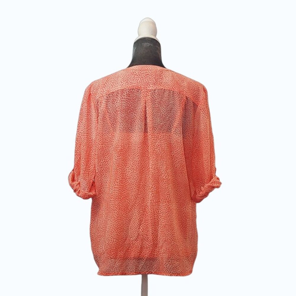APT. 9 SHEER PULLOVER CORAL BLOUSE WITH MATCHING CAMISOLE (PM) - Picture 7 of 16